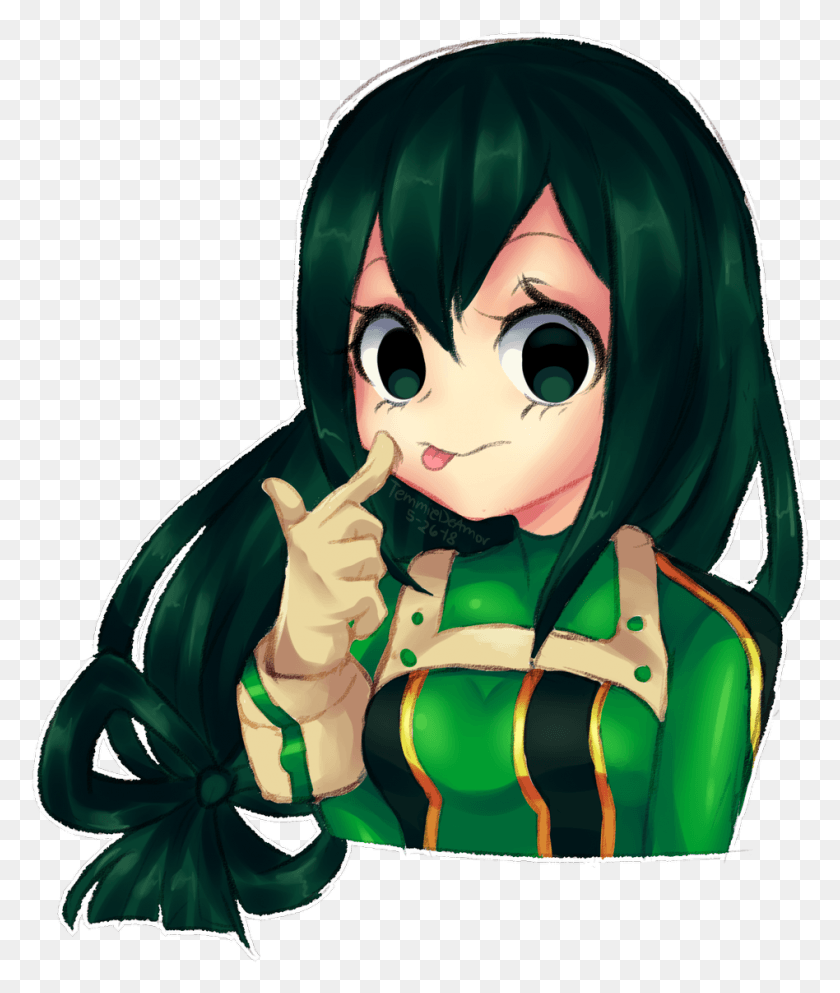 948x1135 Temmiedeamor On Twitter Tsu My Hero Academia Fanart, Person, Face, Female HD PNG Download