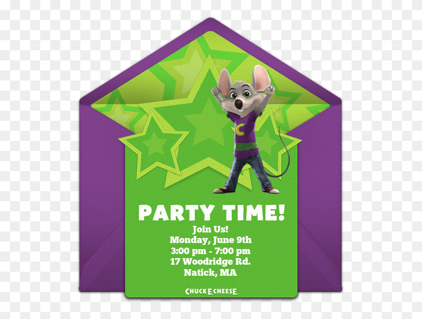 535x574 Template Chuck E Cheese Invitations, Paper, Poster, Advertisement HD PNG Download
