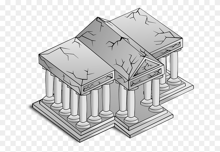 640x523 Temple Architecture Greek Building Columns University Clip Art, Pillar, Column, Sink Faucet HD PNG Download