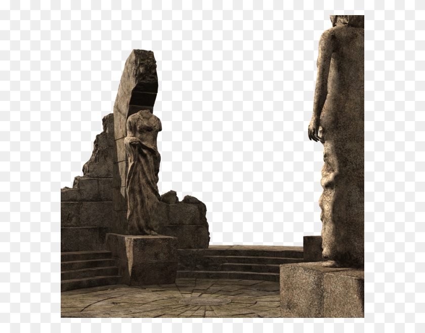 600x600 La Arqueología Png / Estatua Del Templo Png