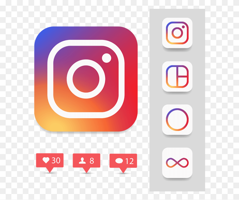 602x641 Temporary Instagram Logo Icon Instagram Icon Sets Iconos Instagram Notificacion, Text, Electronics, Graphics HD PNG Download