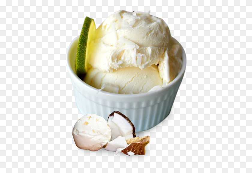 406x516 Tender Coconut Ice Cream Coconut Ice Cream, Cream, Dessert, Food HD PNG Download