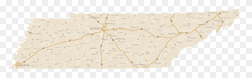 9599x2473 Tennessee Outline Lower Tennessee River Watershed, Map, Diagram, Plot HD PNG Download