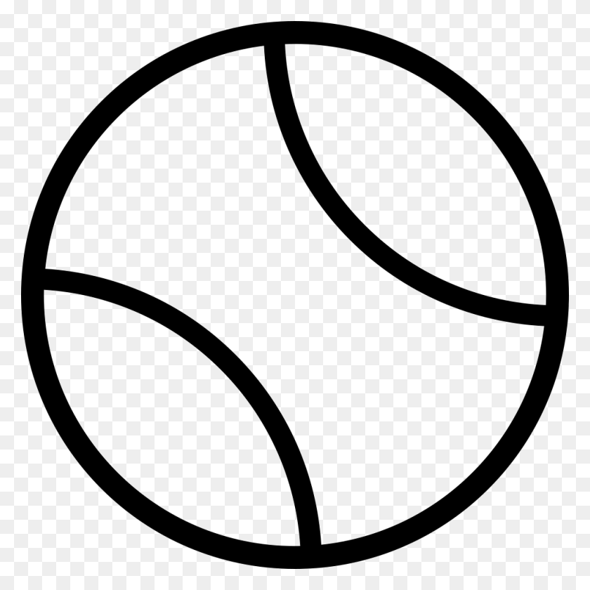 980x980 Tennis Ball Outline Outline Of Tennis Ball, Ball, Sport, Sports HD PNG Download