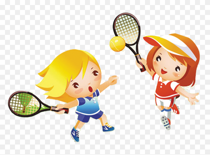 834x601 Tennis Girl Play Child Clip Art Tennis Kids Clipart, Person, Human, Tennis Racket HD PNG Download