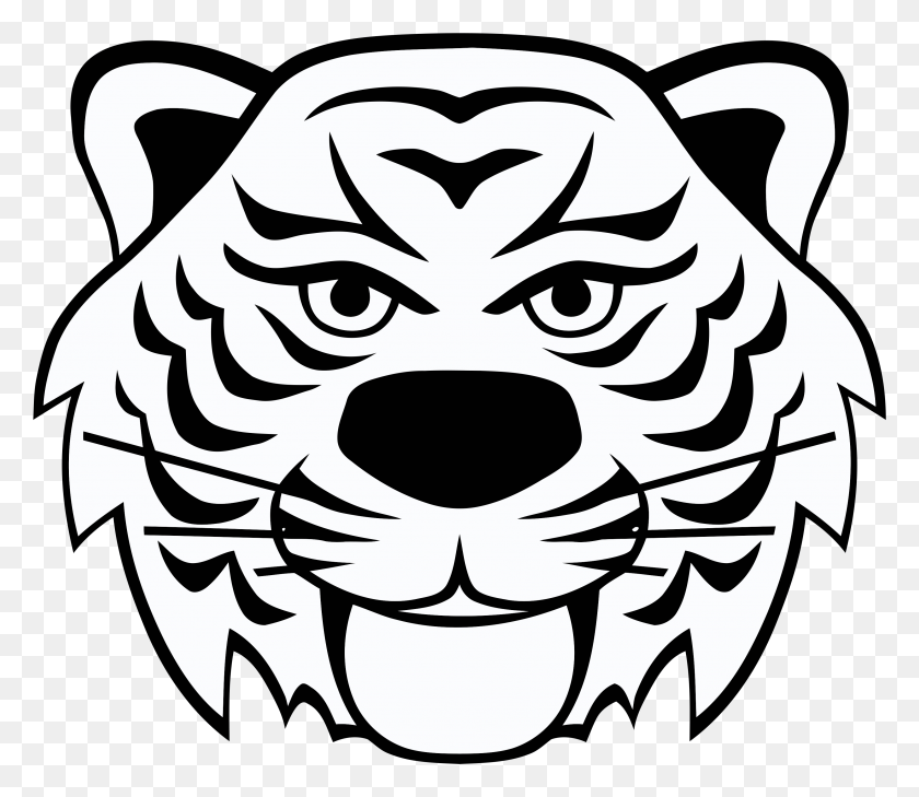3265x2804 Tenny Logos Cartoon Tiger Face Transparent Background, Stencil, Pattern HD PNG Download
