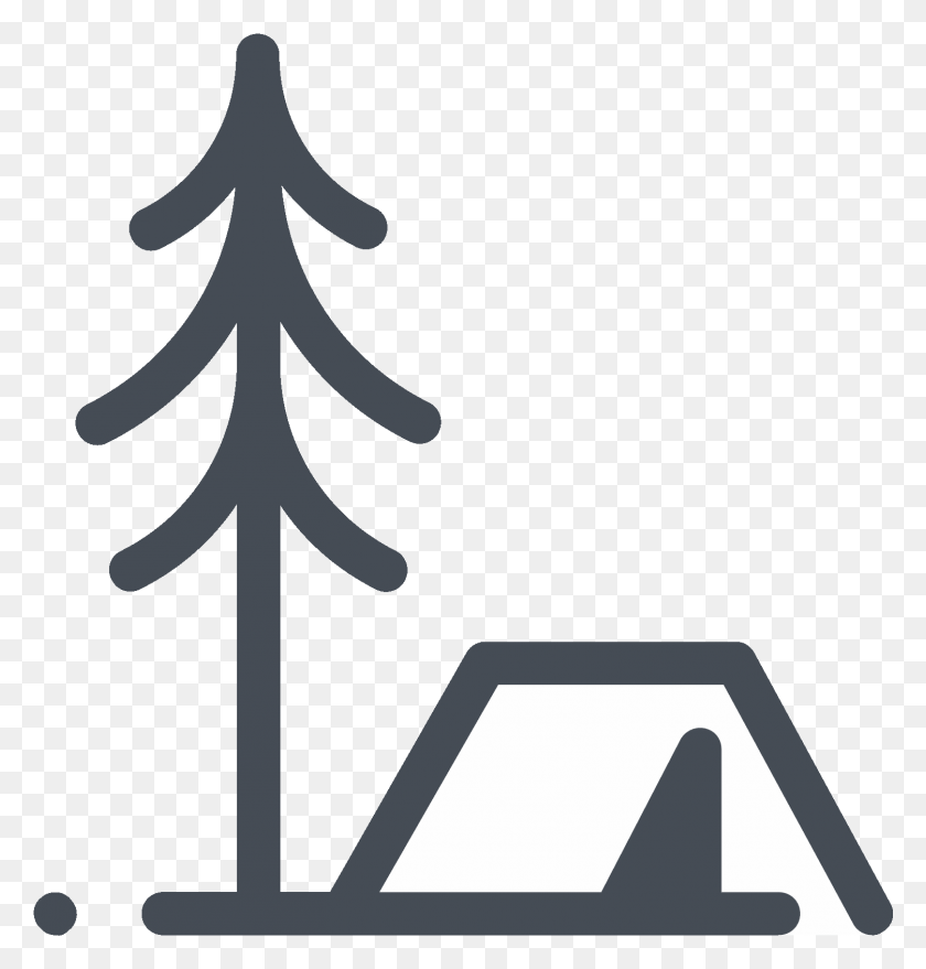 1502x1578 Палатка В Лесу Значок, Дерево, Растение, Символ Hd Png Скачать