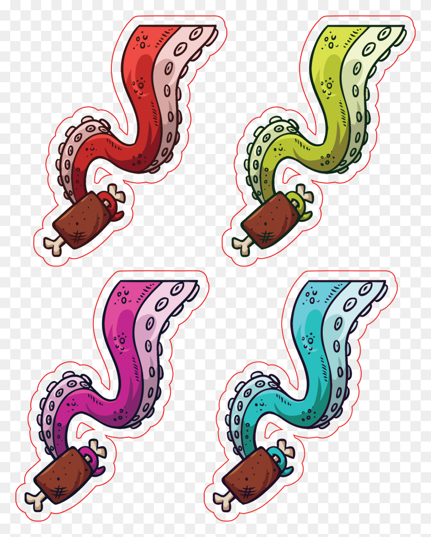1858x2351 Tentacle Party Time Illustration, Label, Text HD PNG Download