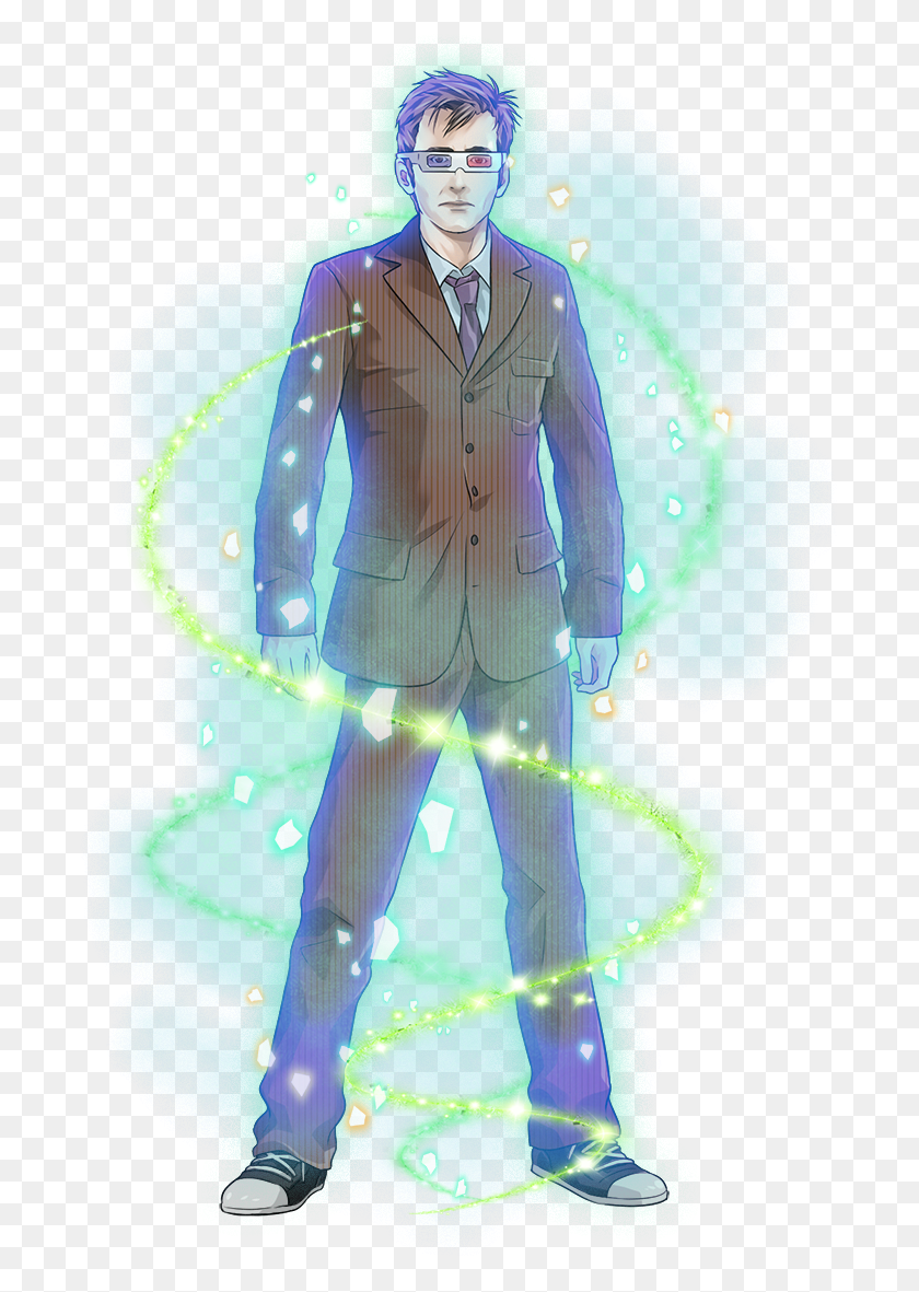 697x1121 Tenth Doctor But In His 3d Glasses Sp S Illustration, Clothing, Apparel, Person HD PNG Download