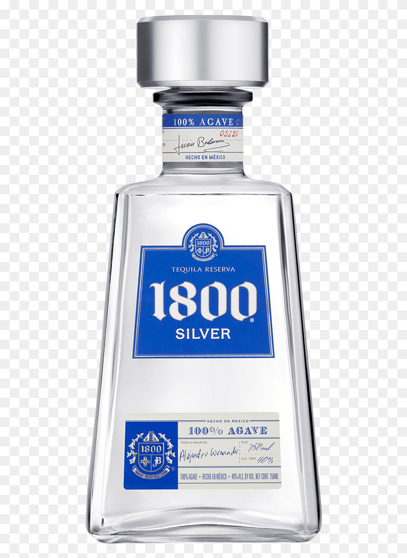 494x1090 Tequila The Original Super Premium 100 Agave 1800 Silver Tequila Price, Liquor, Alcohol, Beverage HD PNG Download