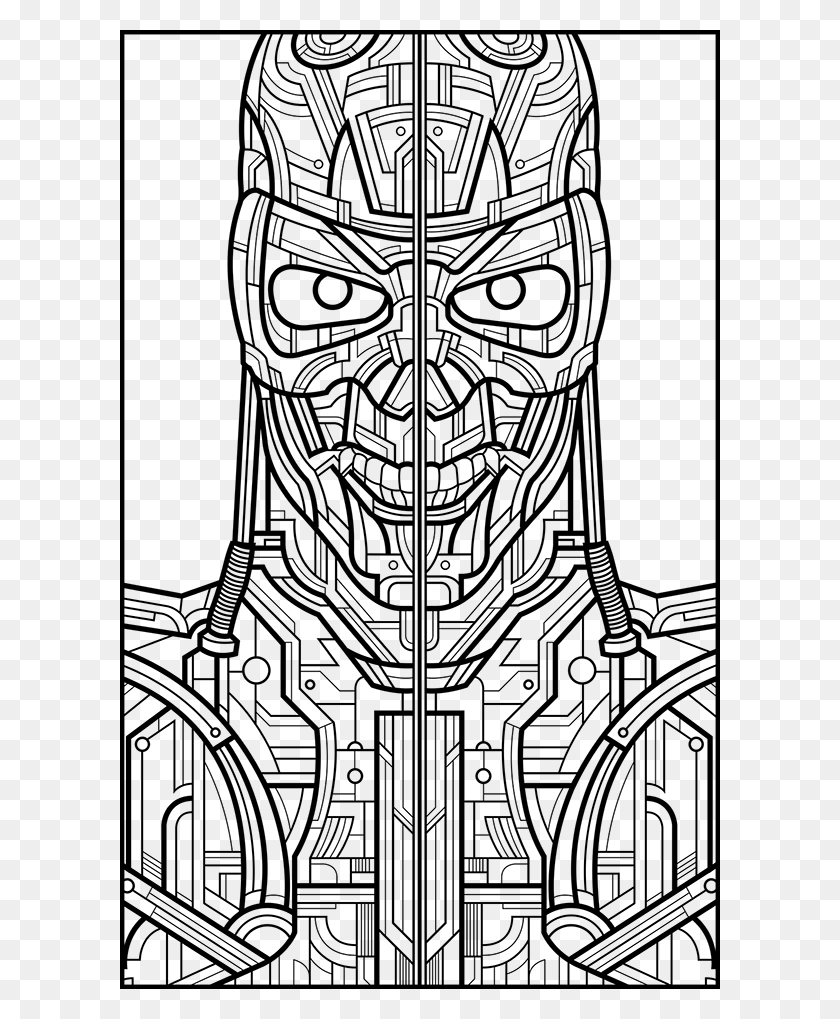 600x959 Terminator Clipart Black And White Terminator Coloring Pages, Symbol, Animal HD PNG Download