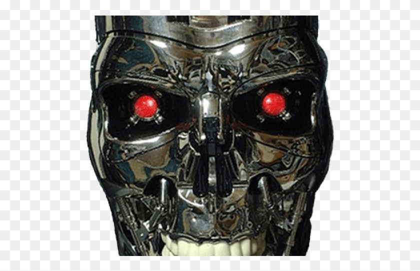497x481 Descargar Png Terminator Clipart Face Xenomorphs Vs Star Wars, Casco, Ropa, Vestimenta Hd Png