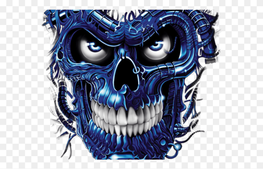 582x481 Terminator Clipart Skull Terminator Skull, Graphics, Modern Art HD PNG Download