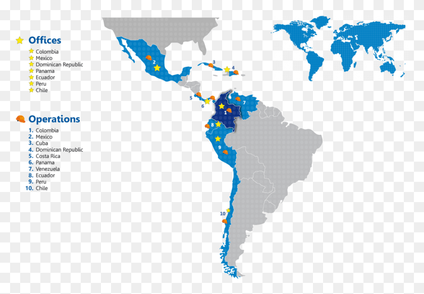 1017x681 Termotecnica En El Mundo Latin America Map, Plot, Map, Diagram Hd Png