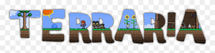 1113x215 Terraria Coming To Playstation Terraria Logo Transparent Terraria, Food, Cork, Cookie HD PNG Download