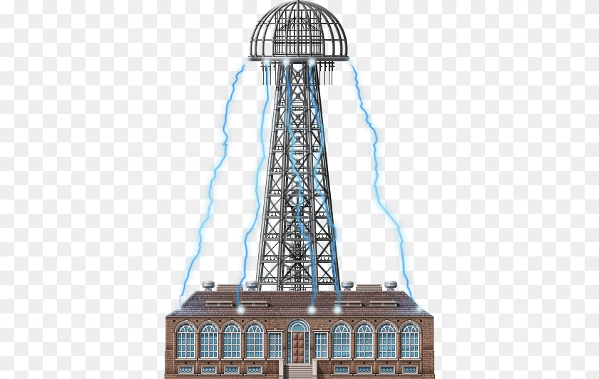 Tesla Tower Geraniums, City, Urban, Arch, Architecture Sticker PNG