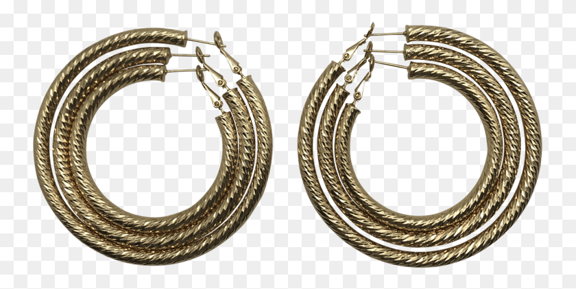 745x361 Tev Hoops 3 Gold Earrings, Accessories, Accessory, Jewelry HD PNG Download