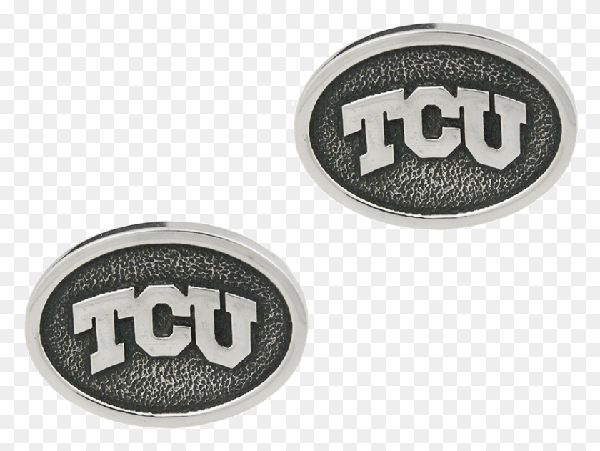 850x623 Texas Christian University Silver Cufflinks Emblem, Buckle, Symbol, Logo HD PNG Download
