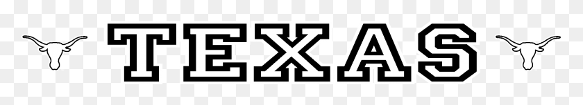 2191x259 Логотип Texas Longhorns Черно-Белая Команда, Трафарет, Антилопа, Дикая Природа Png Скачать