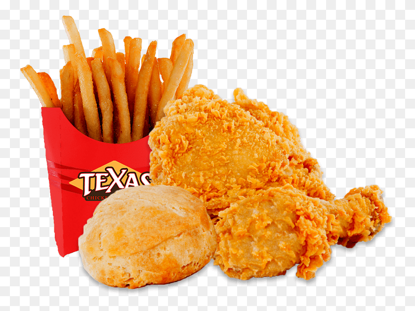 760x570 Texas Original 2 Pc And A Biscuit, Bread, Food, Fried Chicken HD PNG Download