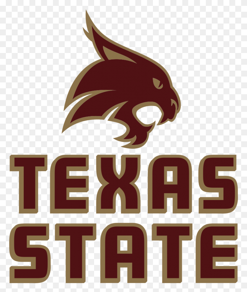 843x1008 Los Bobcats Del Estado De Texas, La Universidad Estatal De Texas, Logotipo De Fútbol, ​​Cartel, Publicidad, Texto Hd Png