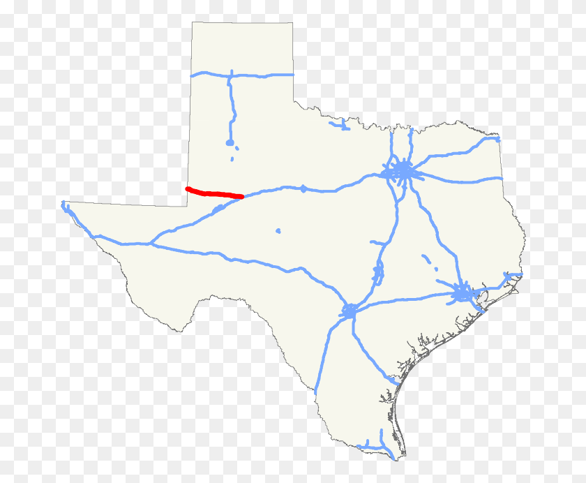 668x632 Texas State Highway Map, Plot, Diagram, Atlas HD PNG Download