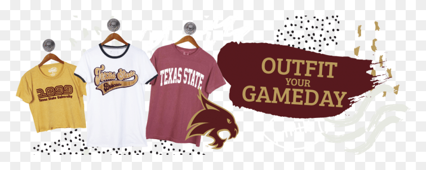 1003x356 Texas State University Shirts Texas State University, Clothing, Apparel, Sleeve HD PNG Download