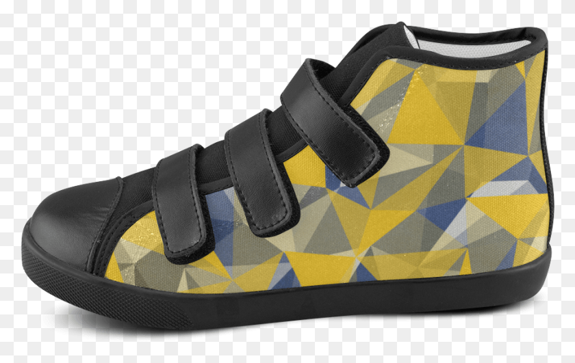 901x545 Texture Yellow Velcro High Top Canvas Kid39s Shoes Shoe, Clothing, Apparel, Footwear HD PNG Download