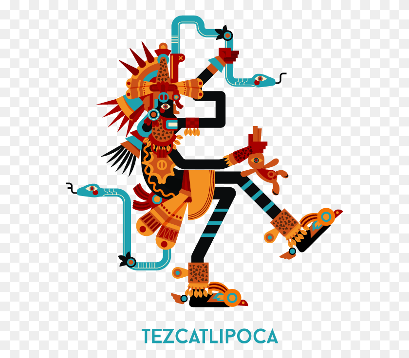 571x676 Tezcatlipoca Amp Quetzalcoatl На Behance Графический Дизайн, Плакат, Реклама Hd Png Скачать