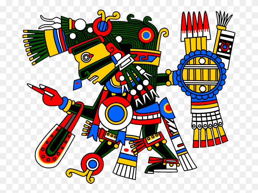 695x570 Tezcatlipoca Nero La Religión Azteca La Cultura Maya, La Arquitectura, La Construcción, Emblema Hd Png