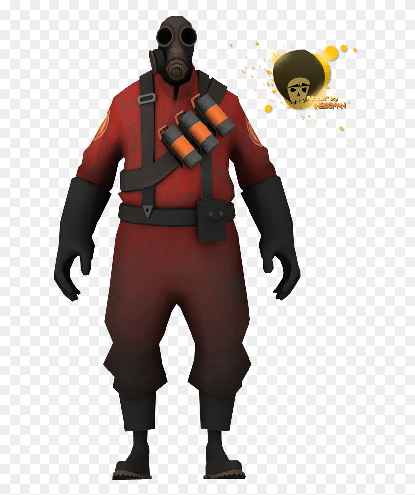 623x942 Tf2 Pyro Blank Background, Person, Human, Military Uniform HD PNG Download