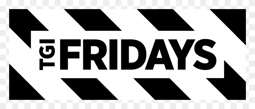 2400x924 Tgi Fridays Logo Black And White Tgi Friday Logo, Text, Word, Label HD PNG Download