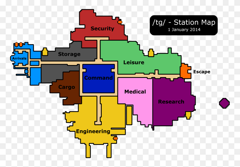 771x523 Tgstationsimple Map Of A Space Station, Diagram, Plot, Building HD PNG Download