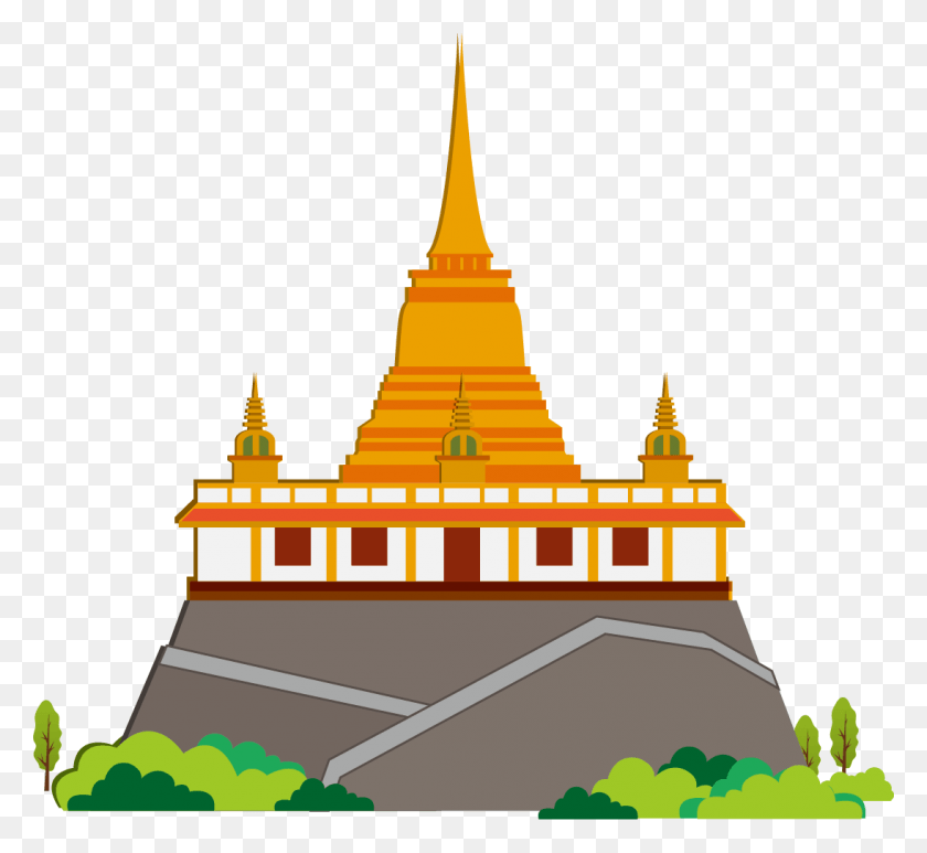 1094x1001 Thailand Clip Art Thailand Temple Clip Art, Architecture, Building, Monastery HD PNG Download