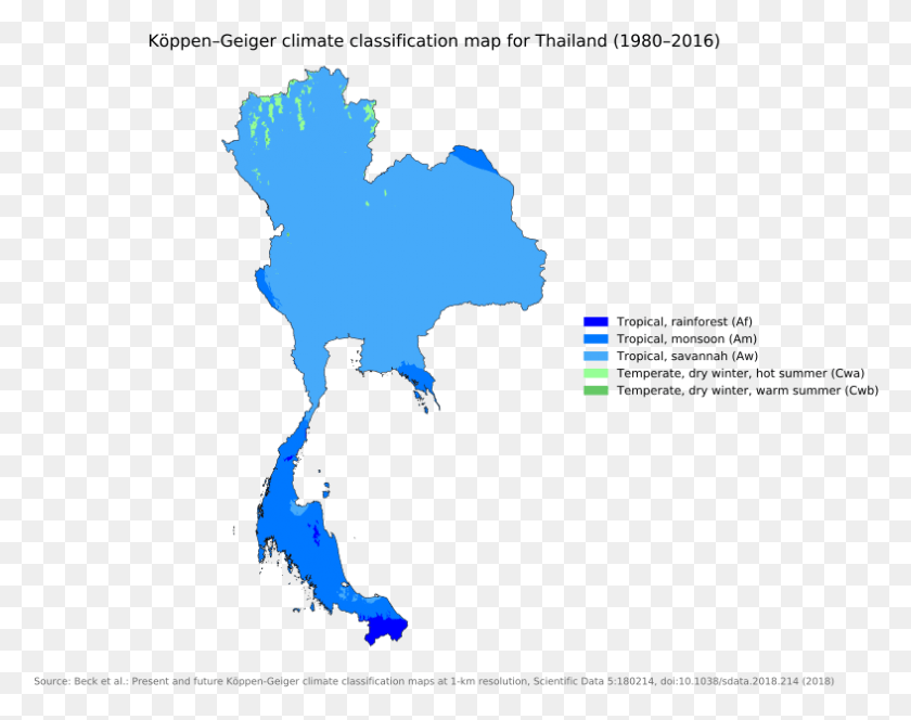 787x610 Descargar Png Mapa De Tailandia De Clasificación Climática De Kppen, Mapa De Tailandia, Gris, Diagrama, Atlas Hd Png
