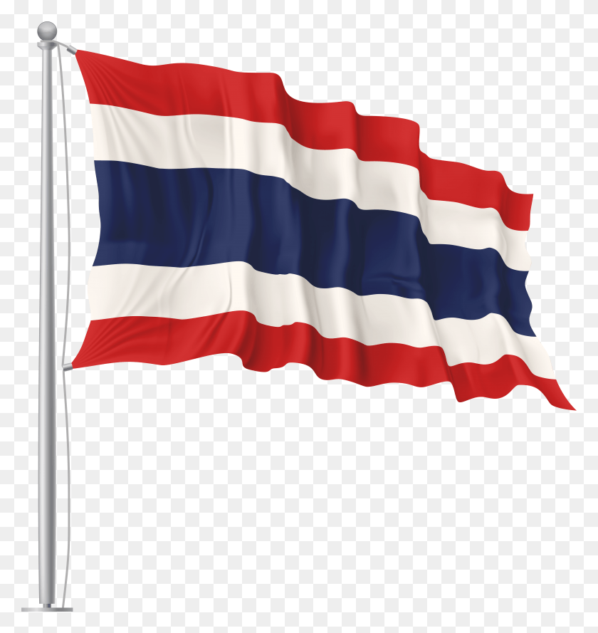 7431x7907 Png Таиланд Размахивая Флагом
