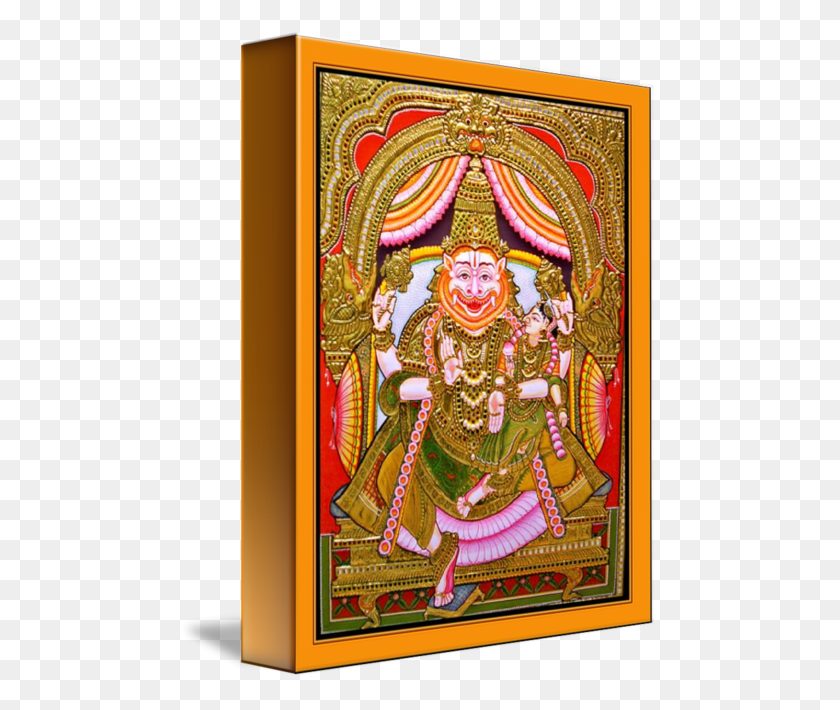 477x650 Thanjavur Painting Art Hinduismo Transprent Indian Lion Gods, Persona, Etiqueta, Texto Hd Png