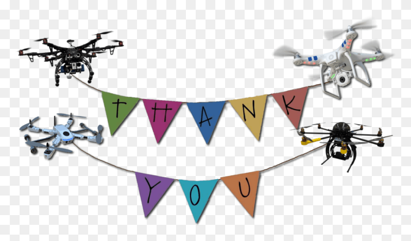 899x500 Thank You Banner Thank You With Drone, Leisure Activities, Airplane, Aircraft HD PNG Download