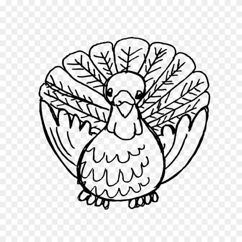 817x817 Thanksgiving Clipart Black And White, Gray, World Of Warcraft HD PNG Download