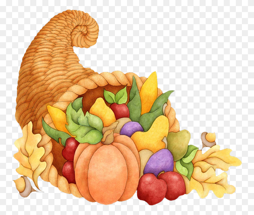 762x653 Thanksgiving Dinner Cornucopia Clipart Free, Food, Sweets, Confectionery HD PNG Download