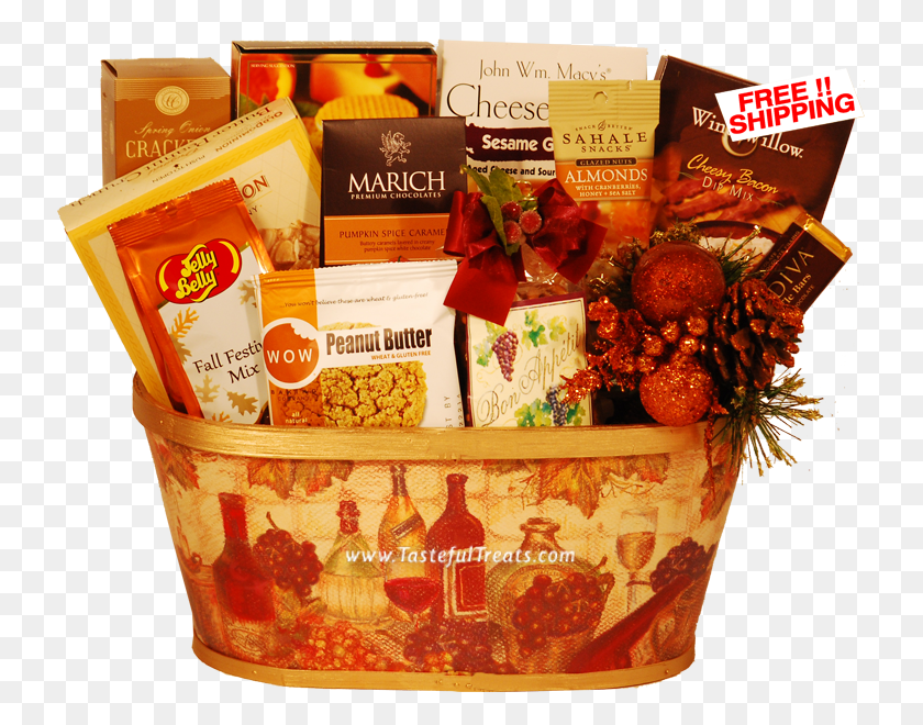 735x600 Thanksgiving Food Basket Transparent, Plant, Box, Book HD PNG Download