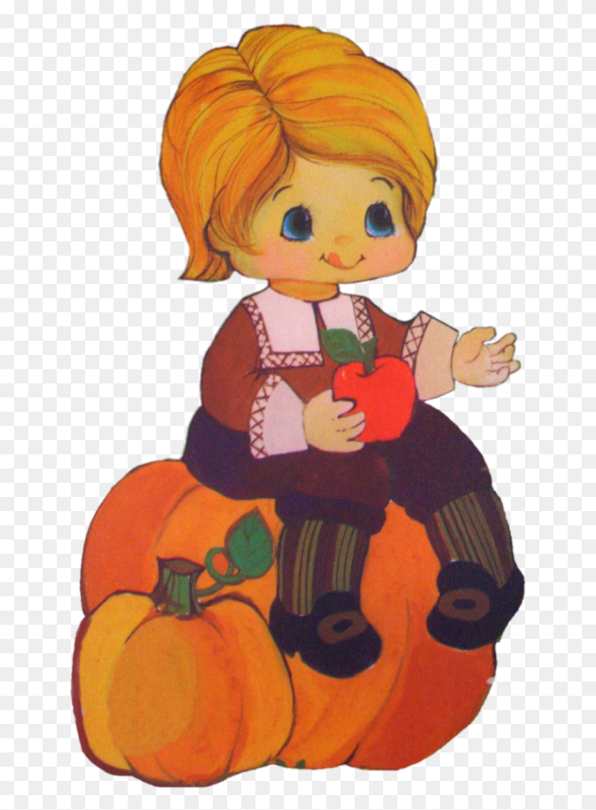 645x1081 Thanksgiving Tubes Pumpkin, Doll, Toy, Person HD PNG Download