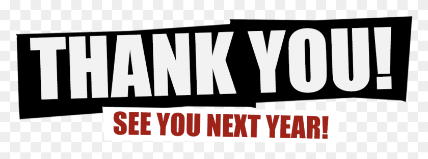 1054x343 Thankyou Thank You See You Next Year, Word, Label, Text HD PNG Download