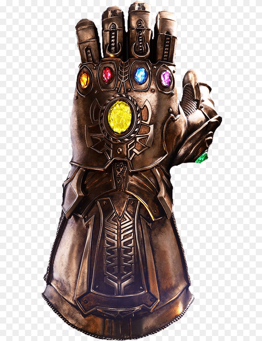 Thanos Infinitywar Infinitygauntlet Freetoedit Infinity Gauntlet Transparent Background, Clothing, Glove, Bronze, Person PNG