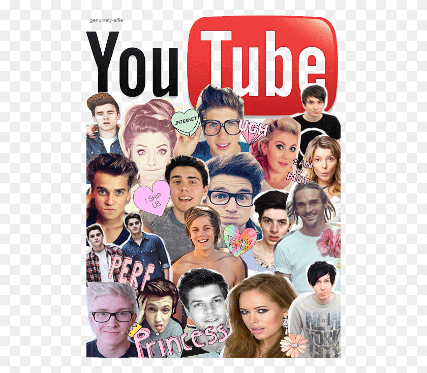 500x673 That Moment When There39s A Pretty Big Collage Of People British Youtubers Collage, Person, Human, Glasses HD PNG Download