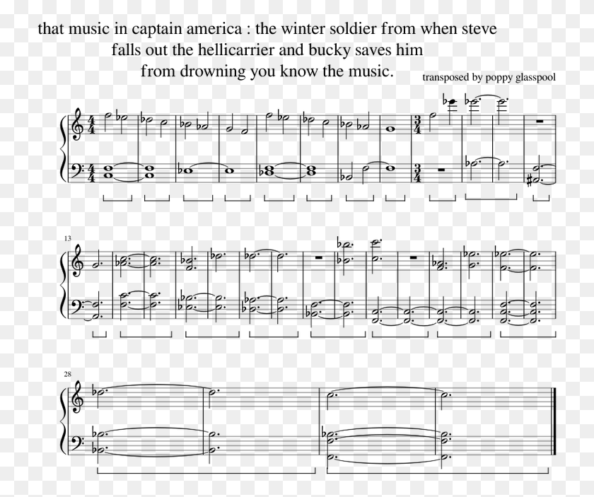 739x643 That Music In Captain America The Winter Soldier From Sheet Music, Gray, World Of Warcraft HD PNG Download