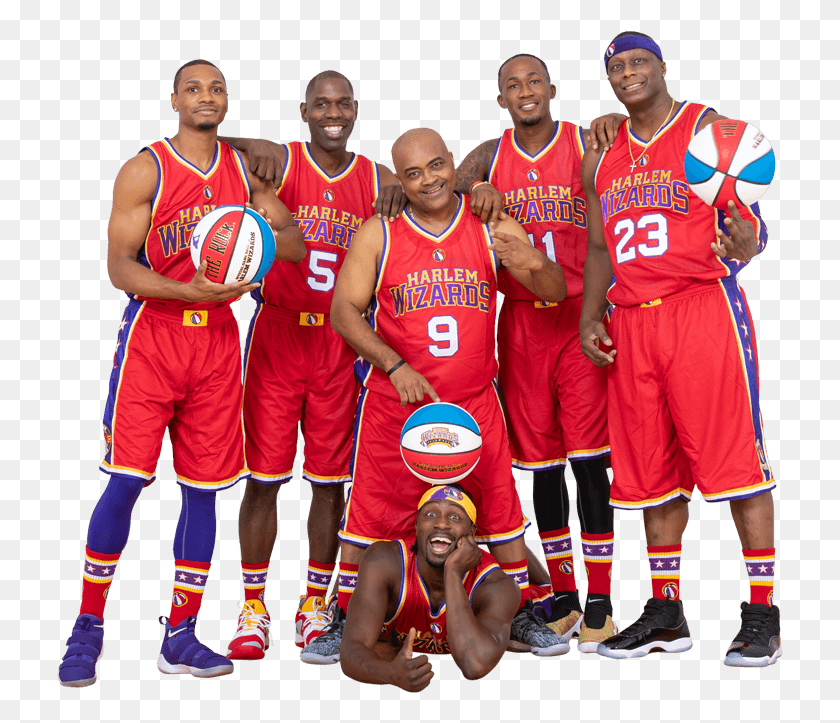 727x663 The 2019 Harlem Wizards Harlem Wizards, Person, Human, People HD PNG Download