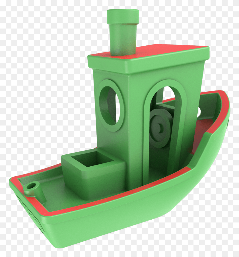 1050x1133 The 3d Printable Calibration Object 3d Printed Boat Test, Toy, Green, Plastic HD PNG Download