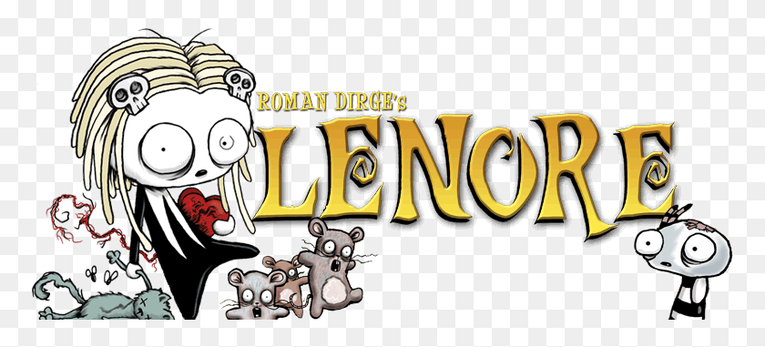 771x321 The Adorable Little Dead Girl Lenore Cartoon, Alphabet, Text, Poster HD PNG Download