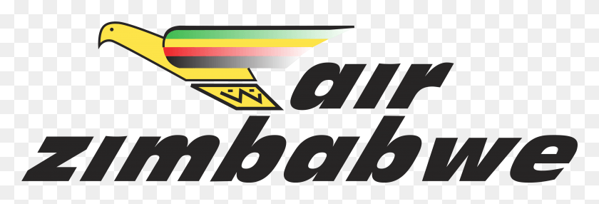 4981x1448 The Air Zimbabwe Logo Air Zimbabwe, Text, Alphabet, Label HD PNG Download